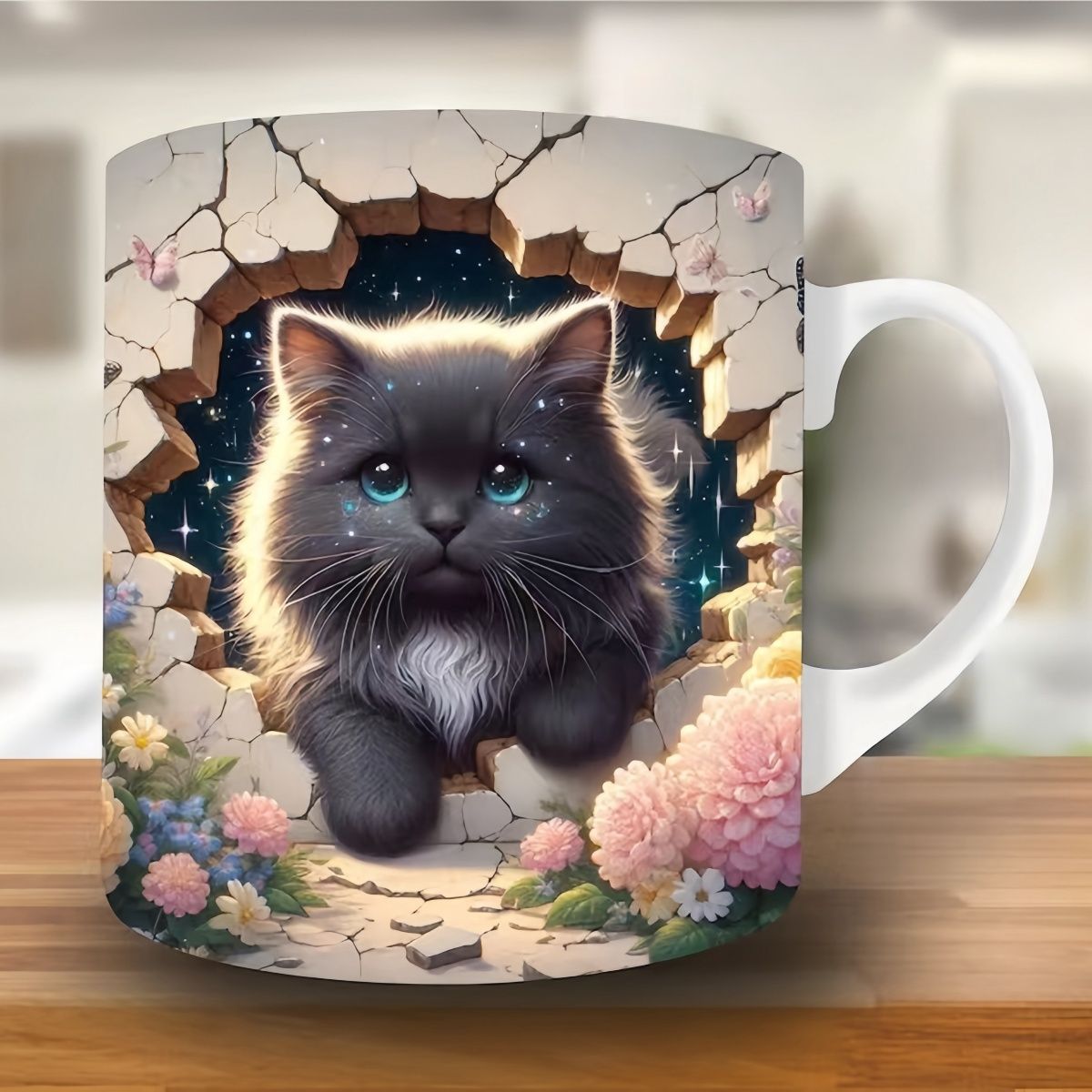 🎁Kreatywny kubek do kawy z kotem, doskonały prezent