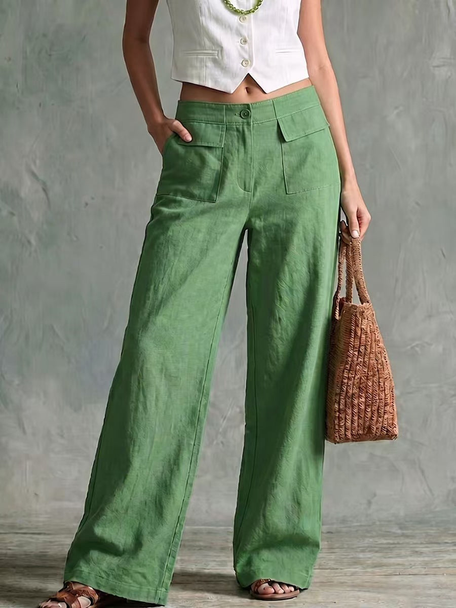 【S-3XL】Ženske ohlapne hlače iz bombaža in lana, za vsak dan👖✨