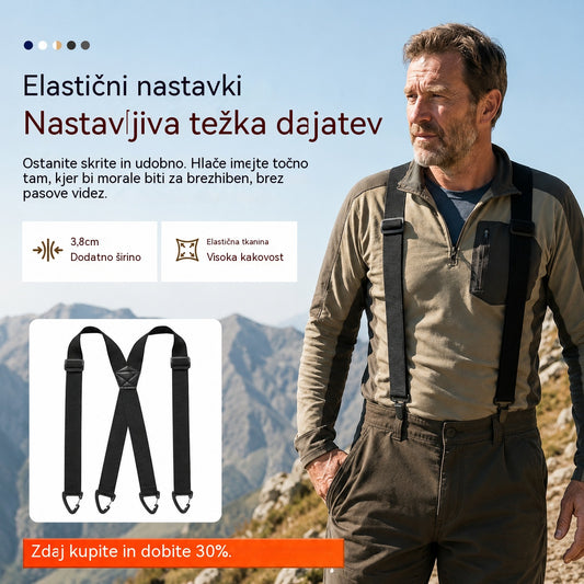 📢📢50% POPUST! 🧷Moški stezniki s prekrižanim hrbtom in sponkami🧷
