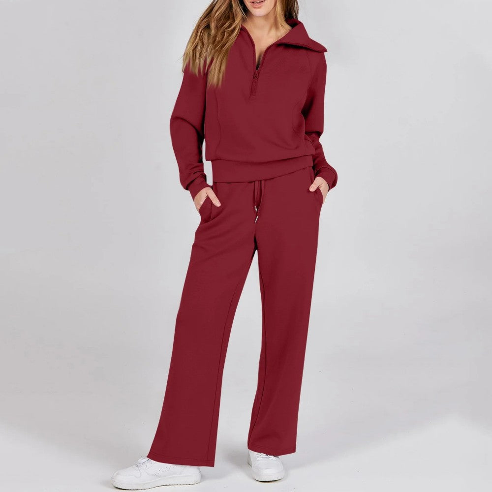 🔥【Kup jeden, drugi gratis】S–2XL Stylowy komplet casualowy, bluza z długim rękawem i szerokie spodnie