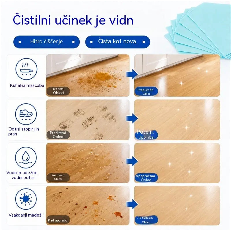💦🏡【3 pakiranja, skupaj 90 listov】Vodotopni robčki za čiščenje tal