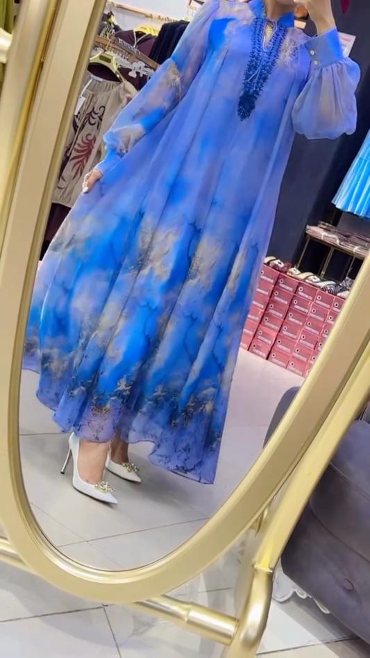 😎💃Produse noi de vară💥【S-5XL】Rochie largi din sifon de marime mare | Confortabil și respirabil, foarte potrivit pentru vară