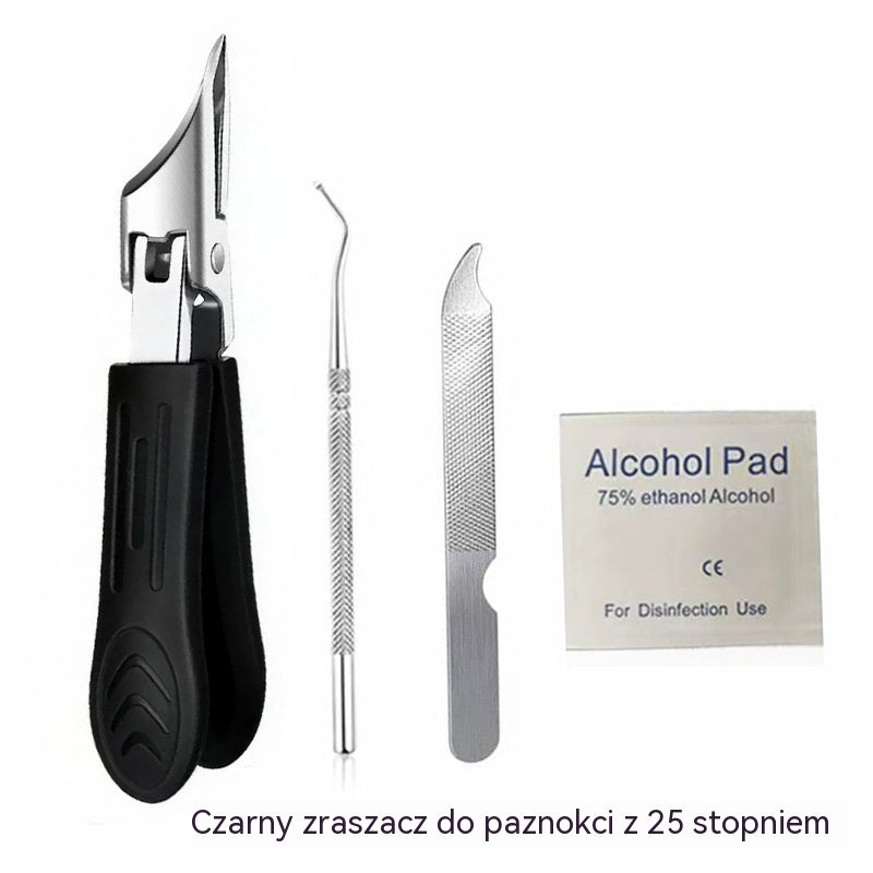 🔥【Kup jeden, a drugi dostaniesz gratis】🔥 Odporny na zachlapanie obcinacz do paznokci z zakrzywionym ostrzem pod kątem 25° (zestaw 4 sztuk)