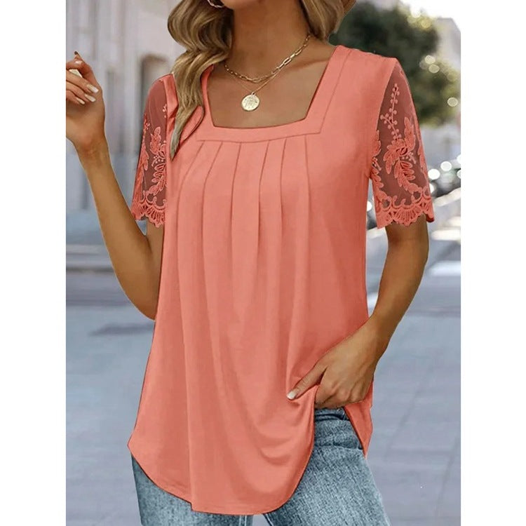 🔥🔥【Timp limitat de reduceri】【S-5XL】🎉Țesătură de mătase, prietenoasă cu pielea și neiritantă; ornamentele din dantelă adaugă o notă de caracter și asigură respirabilitate.