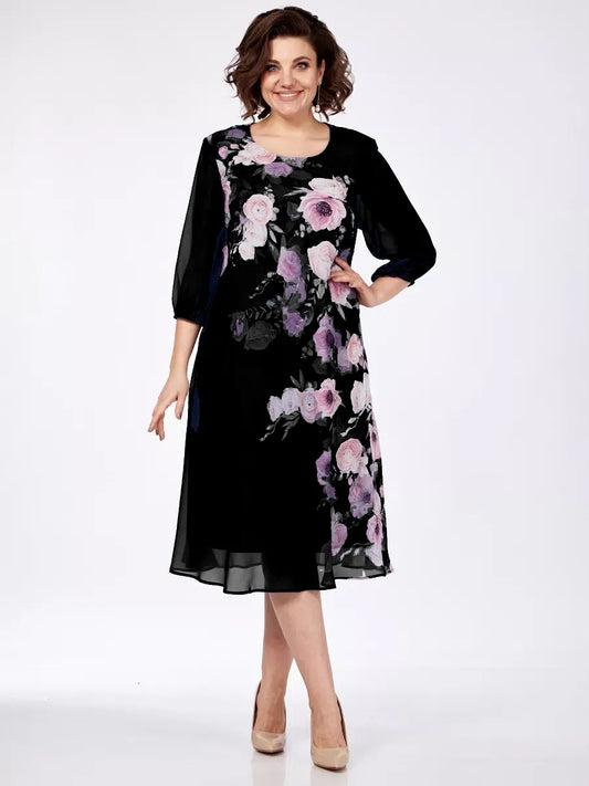 🌸💕【S-5XL】 Rochie elegantă cu imprimare florală de primăvară 🌷💃