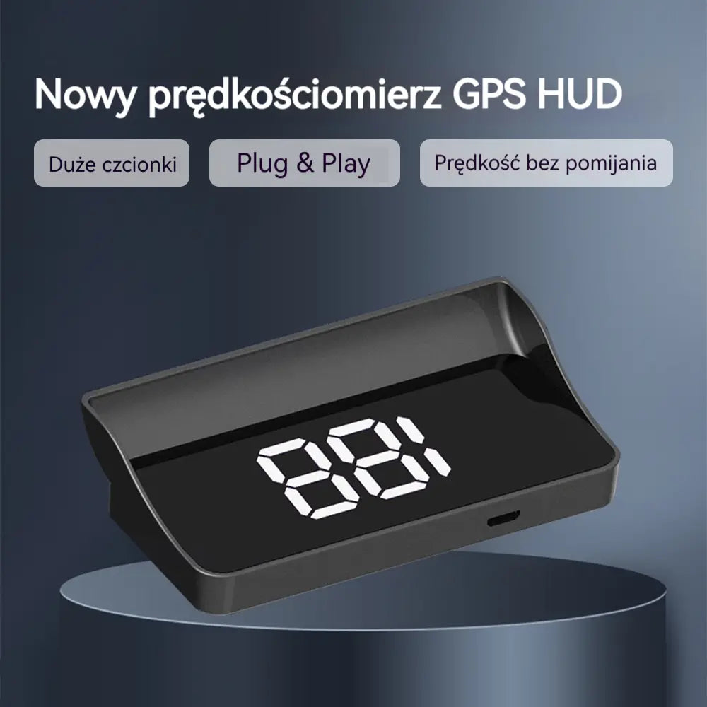 【Szwajcarska wojskowa nawigacja GPS „Unikanie kar”】Nowy prędkościomierz i obrotomierz GPS z wyświetlaczem HUD【1 sztuka za 99 zł】【Interfejs USB】