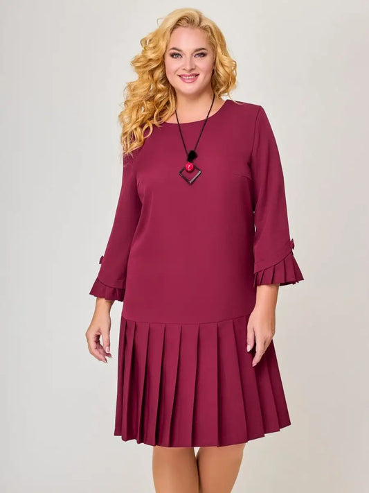 💌【S-5XL】👗 2025 rochie elegantă plisată retro, la modă nouă, de înaltă calitate