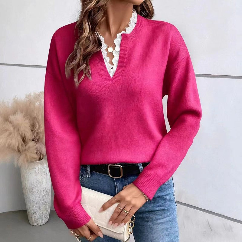 👚💕 2026 damski top dzianinowy – elegancki krój, miękki materiał, ciepły komfort na jesień i zimę
