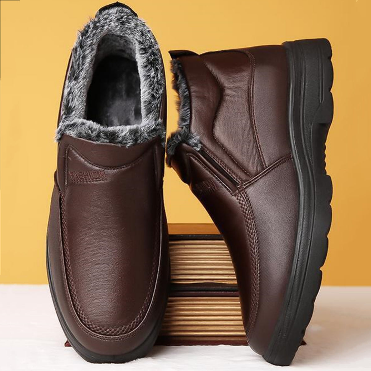 🧑👞【38-48】Novi moški zimski snežni škornji, nedrseči, odebeljeni in žametni za toploto