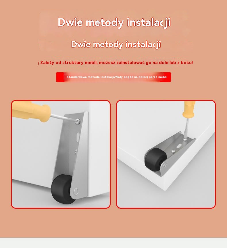 【8 kółek + 32 śruby】🚪 Wspornik drzwi przesuwnych z kółkami – cichy, regulowany i łatwy w montażu 🔧