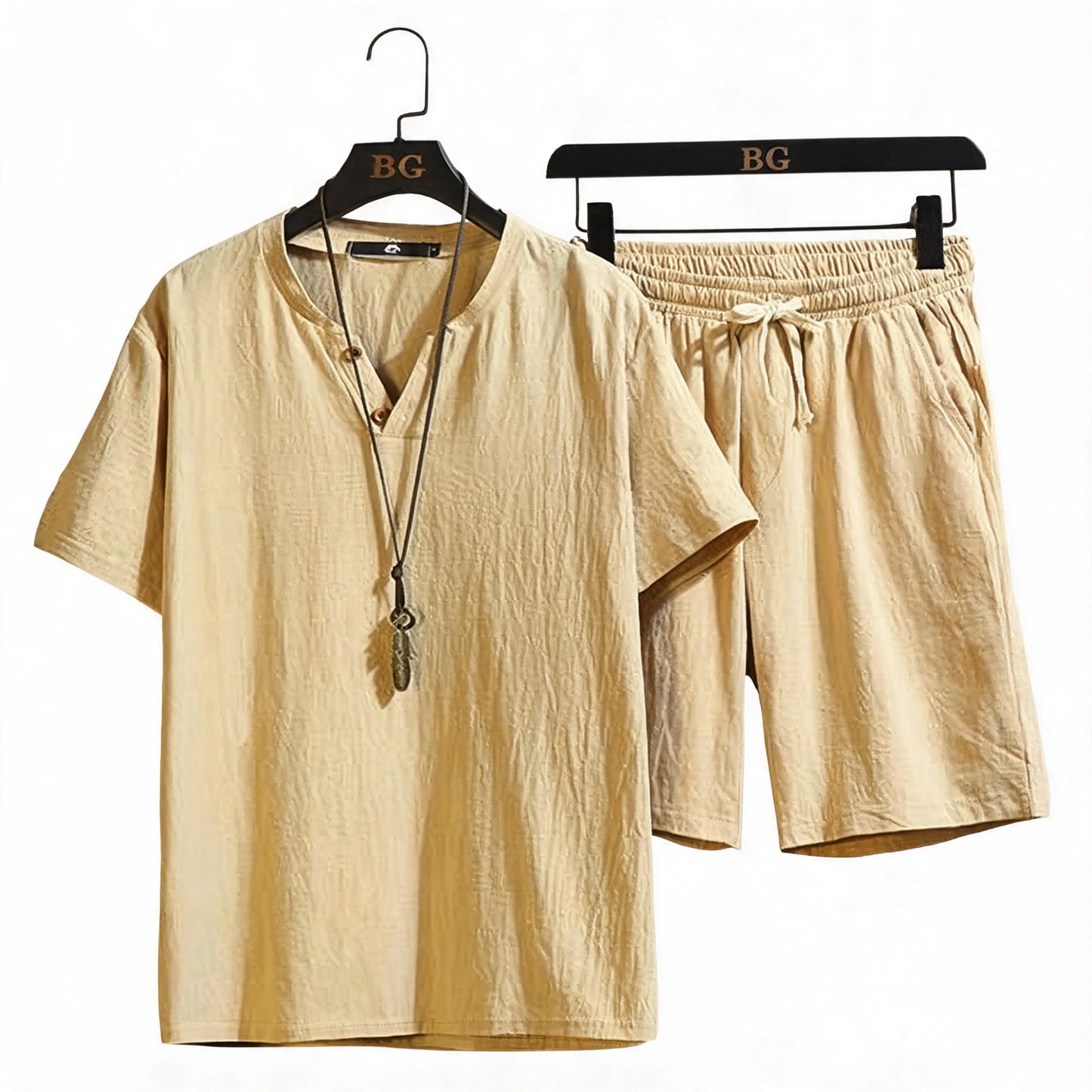 🔥【M-5XL】【Topy + Spodnie】Nowy modny, swobodny męski dwuczęściowy garnitur✅Luźny✅Wygodny✅Oddychający