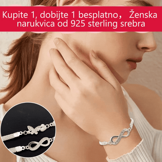 【🎁Kupite 1, dobijte 1 besplatno】✨Ženska narukvica od 925 sterling srebra