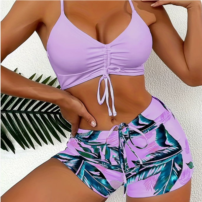 🏊‍👙🌴【S-2XL】 Elegancki kostium kąpielowy w dużym rozmiarze z nadrukiem kwiatowym