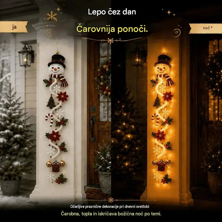 🎄🎃Zadnji dan! 🎅Izkoristite 50-odstotni popust na svetleče božične okraske za vrata!