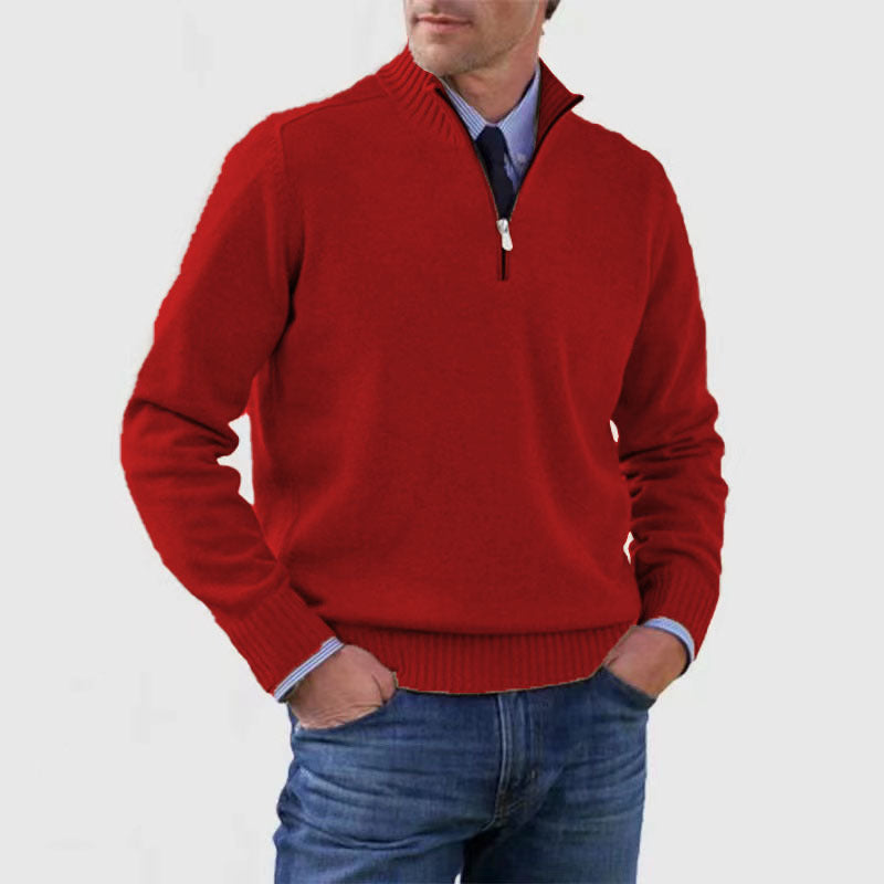 【L-5XL】Priljubljeni topli puloverji z zadrgo za jesen in zimo