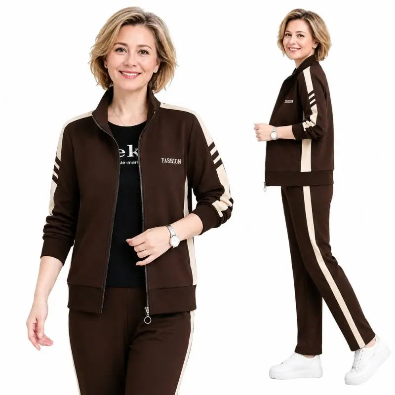 🔥【50% kedvezmény】🔥【M-5XL】【Dzseki + Nadrág】😍 Új, hétköznapi őszi sportruházat-szett, nagy méretekben