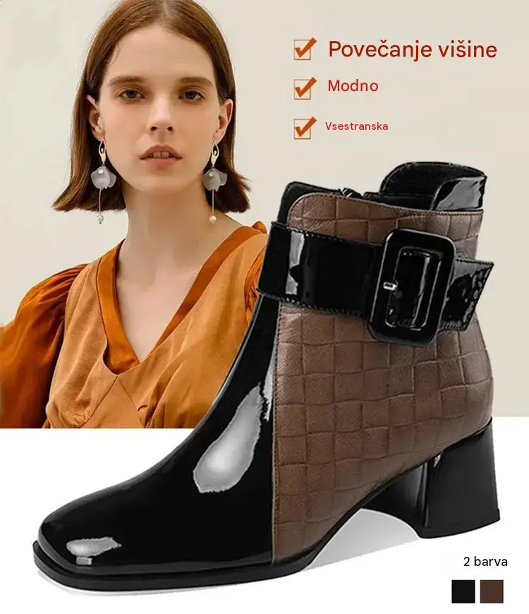 🔥50 % popust🔥【Velikosti 35–40】Elegantni ženski jesenski gležnjarji – modni in vsestranski