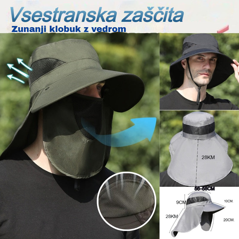 🔥【Kupite 1, dobite 1gratis】🔥2026 Univerzalni poletni ribiški klobuk za zaščito pred soncem