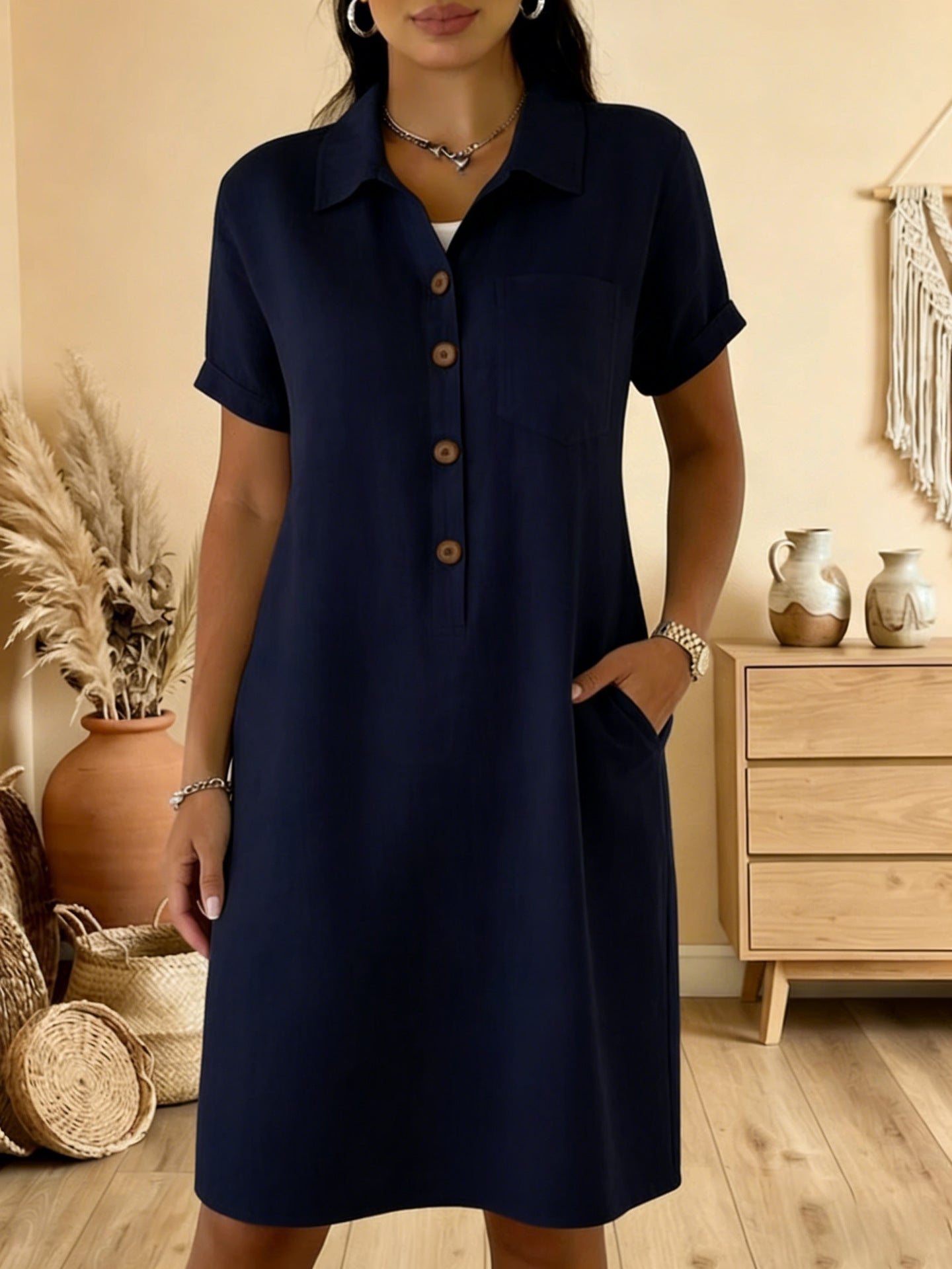 ⏳ ¡Oferta por tiempo limitado! ⏰【S-3XL】Vestido casual de verano cómodo, corte estilizado, moderno y versátil.