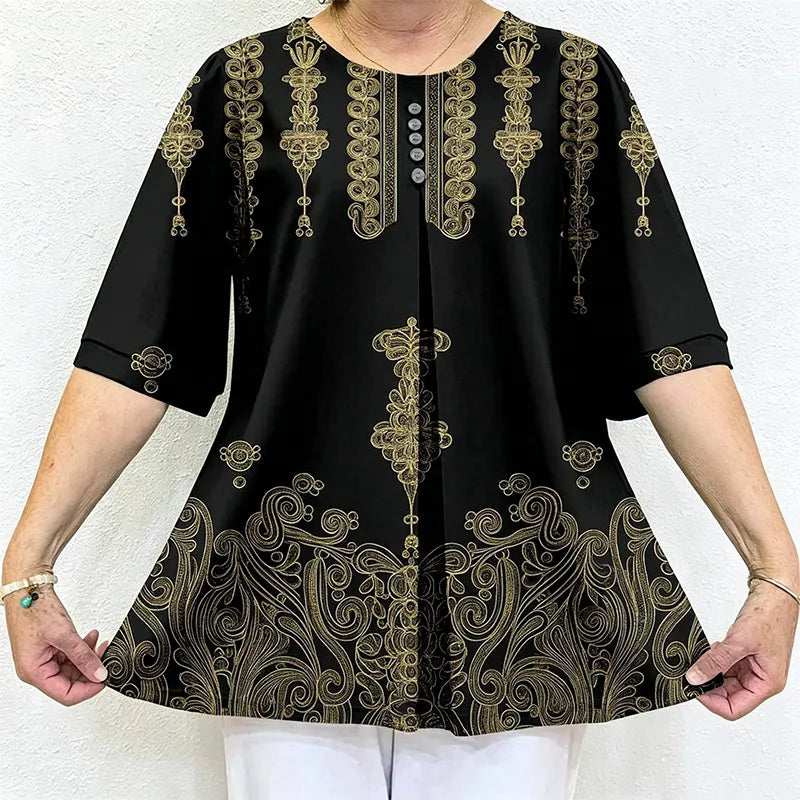 👚Poletna bombažna majica s potiskom