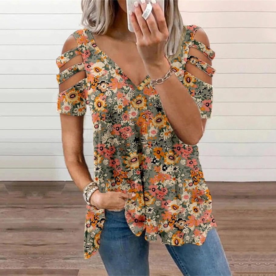 【S-3XL】Nowa moda bez ramiączek damska koszulka