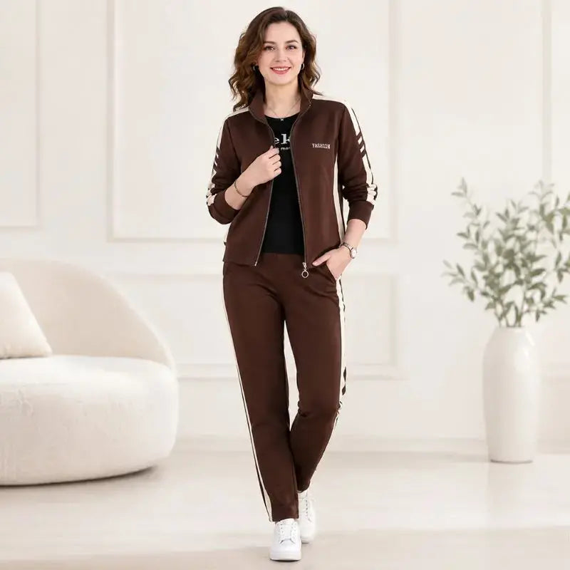 🔥【50% kedvezmény】🔥【M-5XL】【Dzseki + Nadrág】😍 Új, hétköznapi őszi sportruházat-szett, nagy méretekben