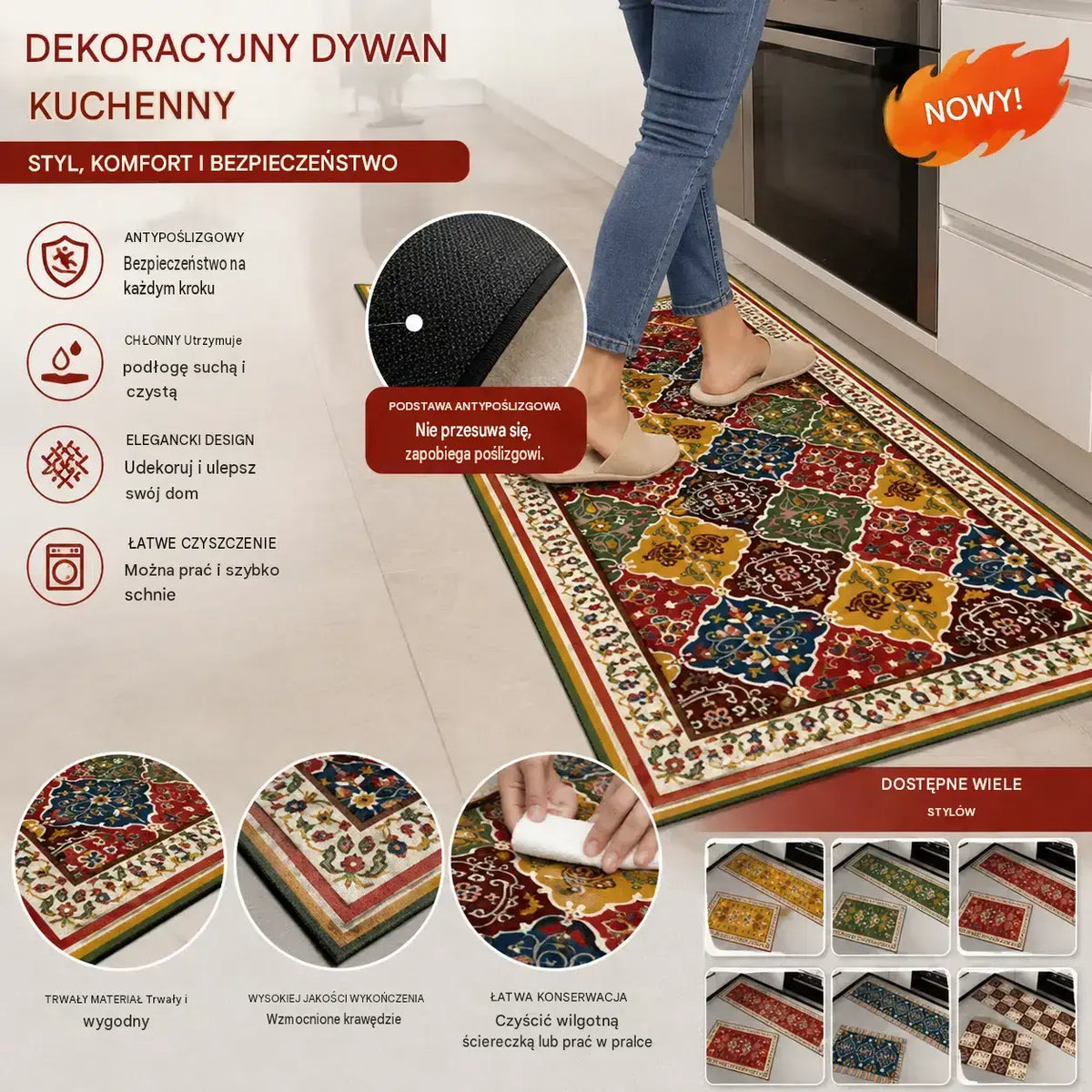 🛒Kupte 1 a druhý získejte zdarma👉【40x60 + 40x120 cm】Skvělá volba do domácnosti🔥Vysoce savá rohožka【Sada 2 kusů】
