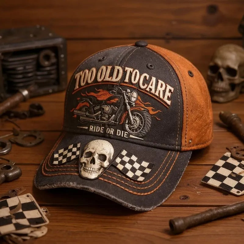 🏁💀Czapka baseballowa w stylu retro z cyfrowym nadrukiem 3D