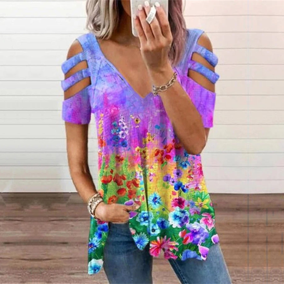 【S-3XL】Nowa moda bez ramiączek damska koszulka