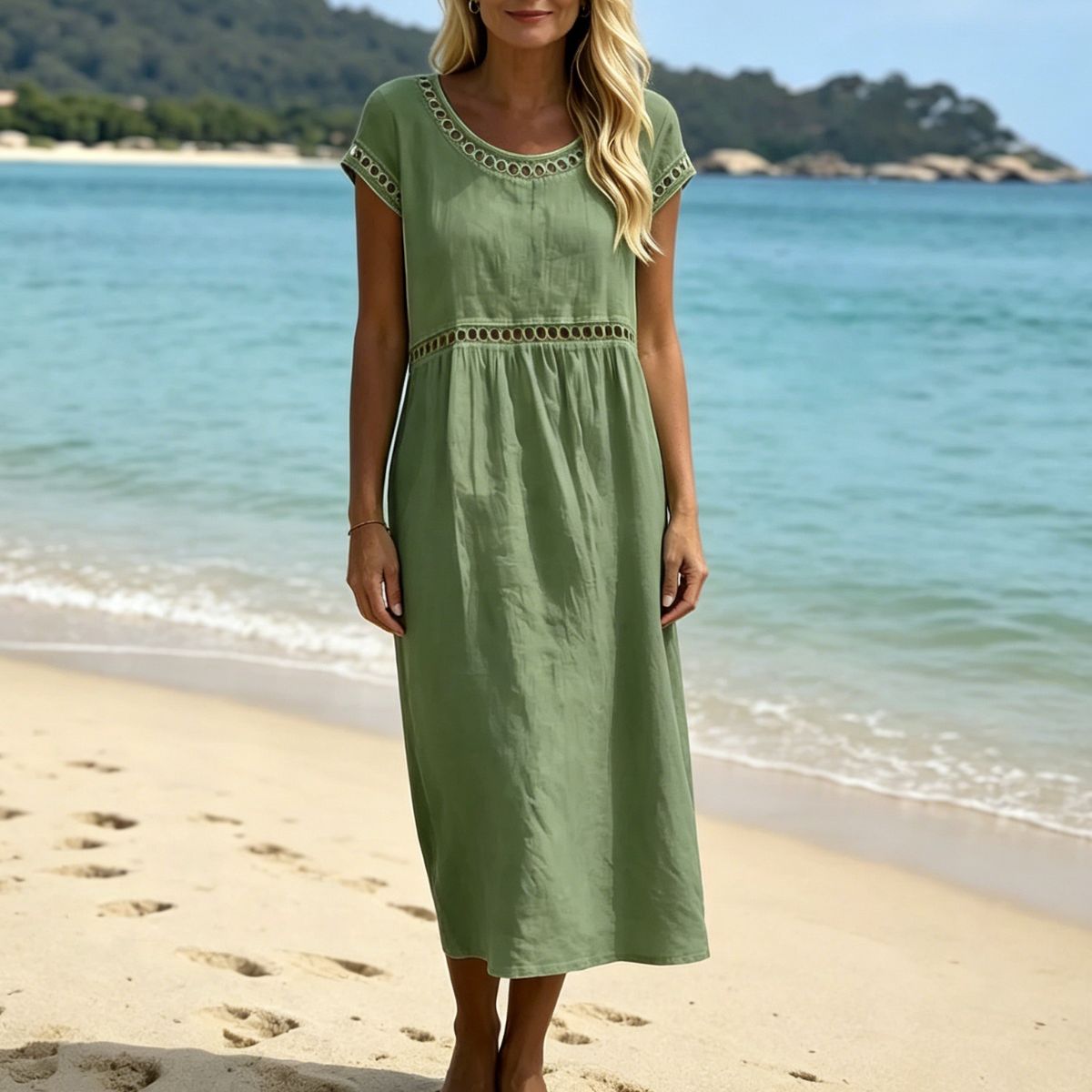 【S-3XL】Zwiewna Sukienka Plażowa z Haftem – Lekkość i Styl na Lato