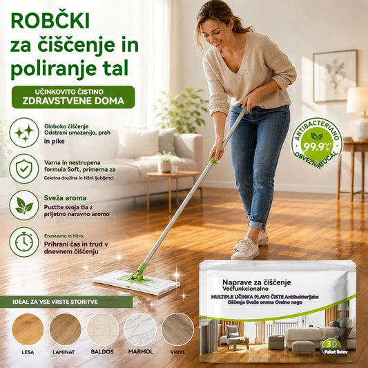 🏠🔥【3 pakiranja za 22 evrov】Ti robčki za čiščenje tal imajo lastnosti odstranjevanja madežev in poliranja.