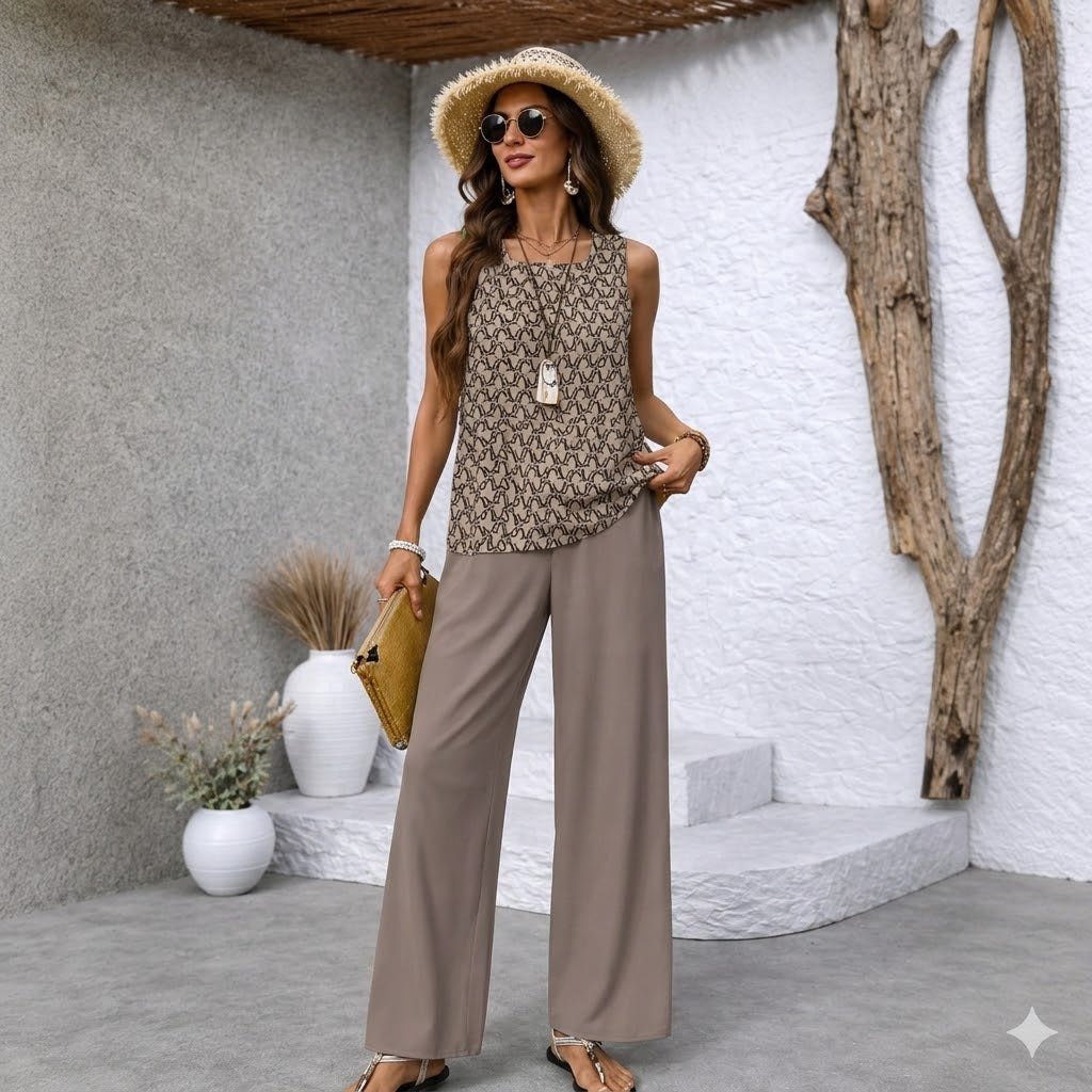 【S-3XL】Zwiewny komplet dwuczęściowy | Lekki, elegancki, wielokolorowy zestaw letni