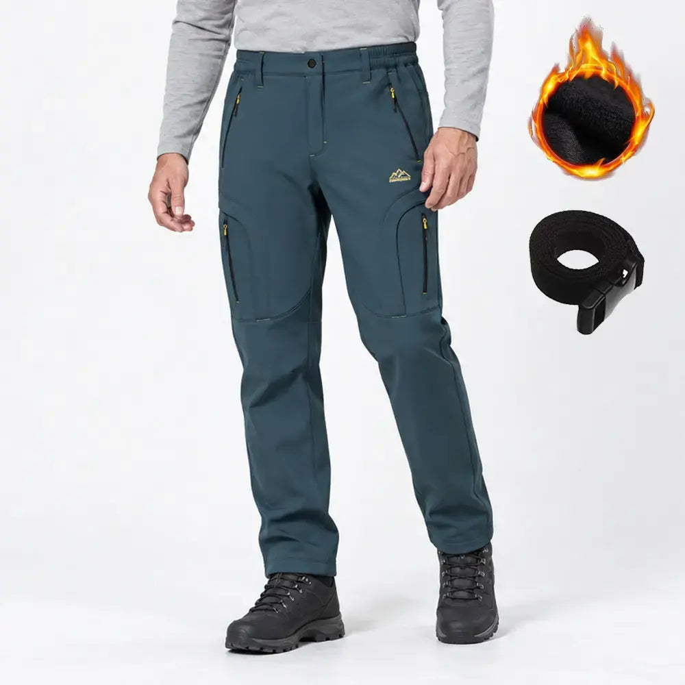 【M-6XL】Moške softshell hlače za aktivnosti na prostem – podložene, hitro sušeče, raztegljive, odporne proti vetru in vodi ter zračne