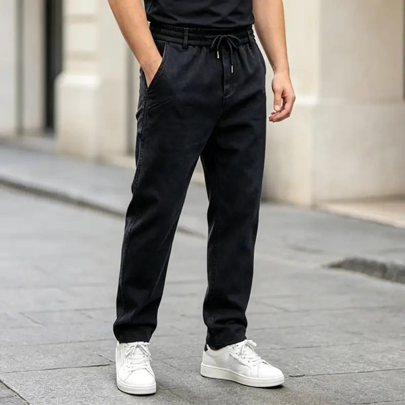👖【M-6XL】Męskie luźne jeansy – elastyczne, wygodne, odporne na zabrudzenia i odpowiednie do pracy
