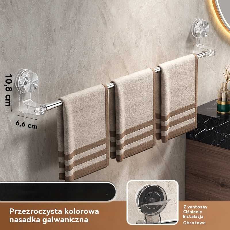 🎁✨🚿Lekka i niewymagająca wiercenia konstrukcja — wysuwany wieszak na ręczniki z przyssawką