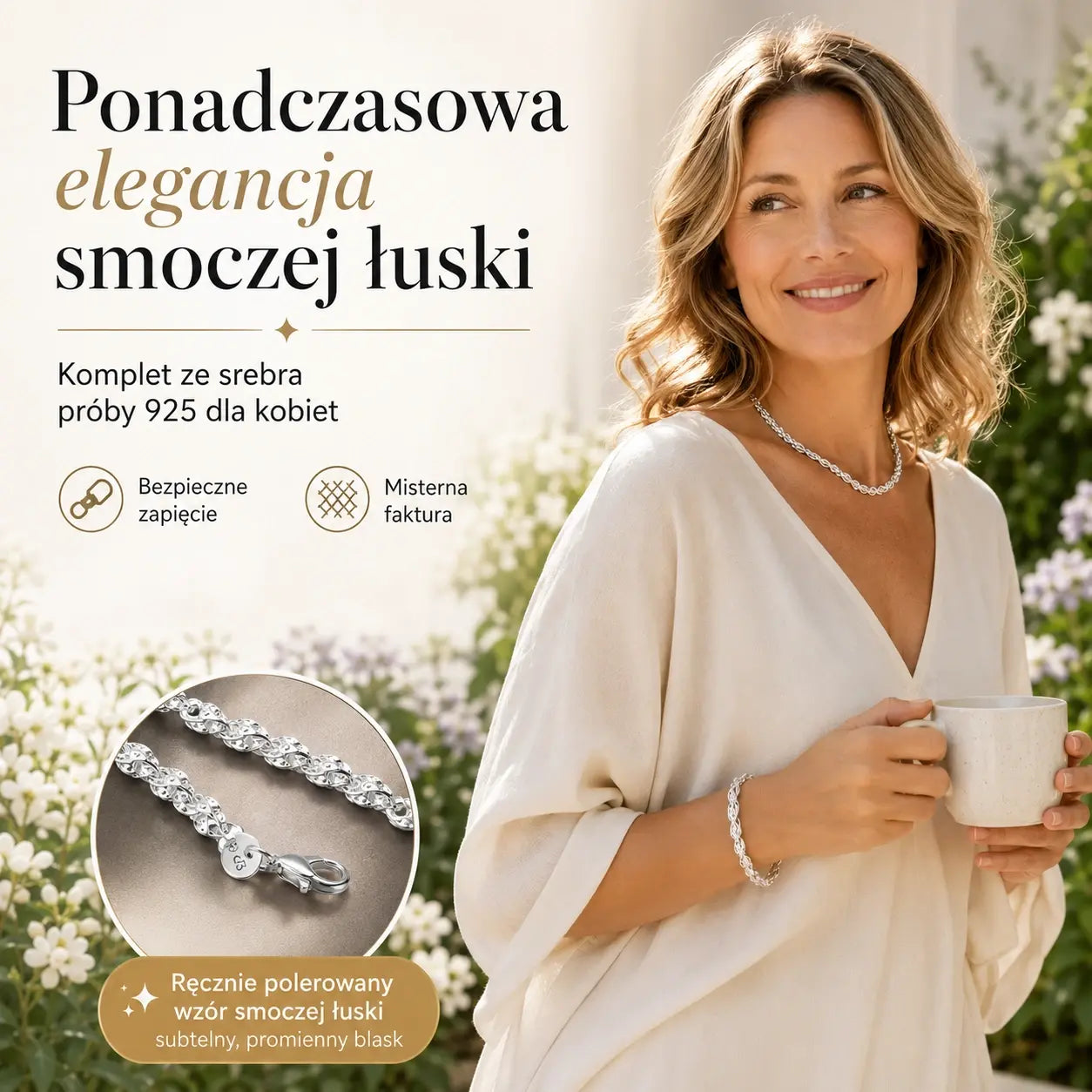 ✨💖Naszyjnik + Bransoletka💖Zestaw biżuterii modowej🍃
