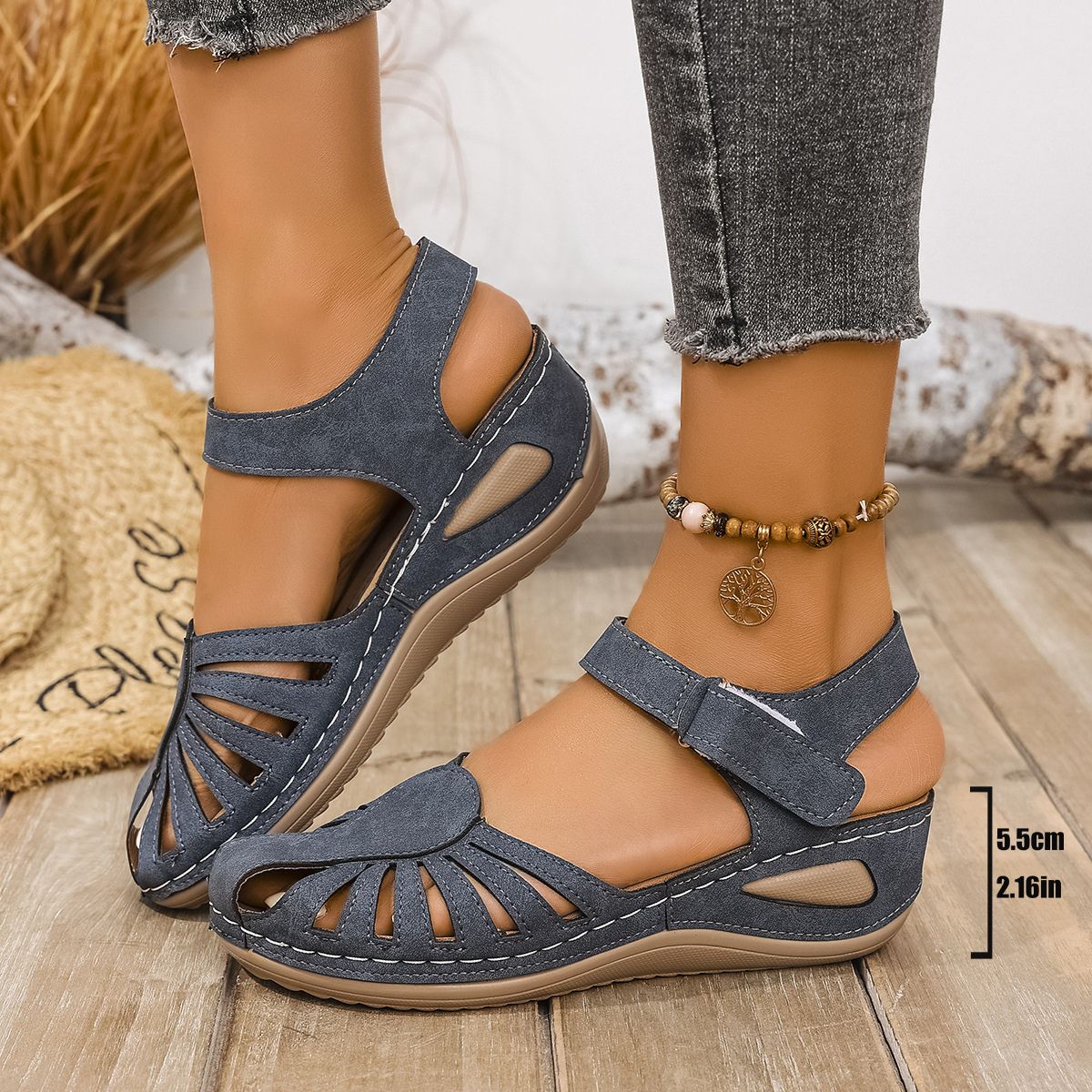 ✨🩰【Promocja sezonowa】【35-43】Damskie wygodne rzymskie sandały z miękkiej skóry