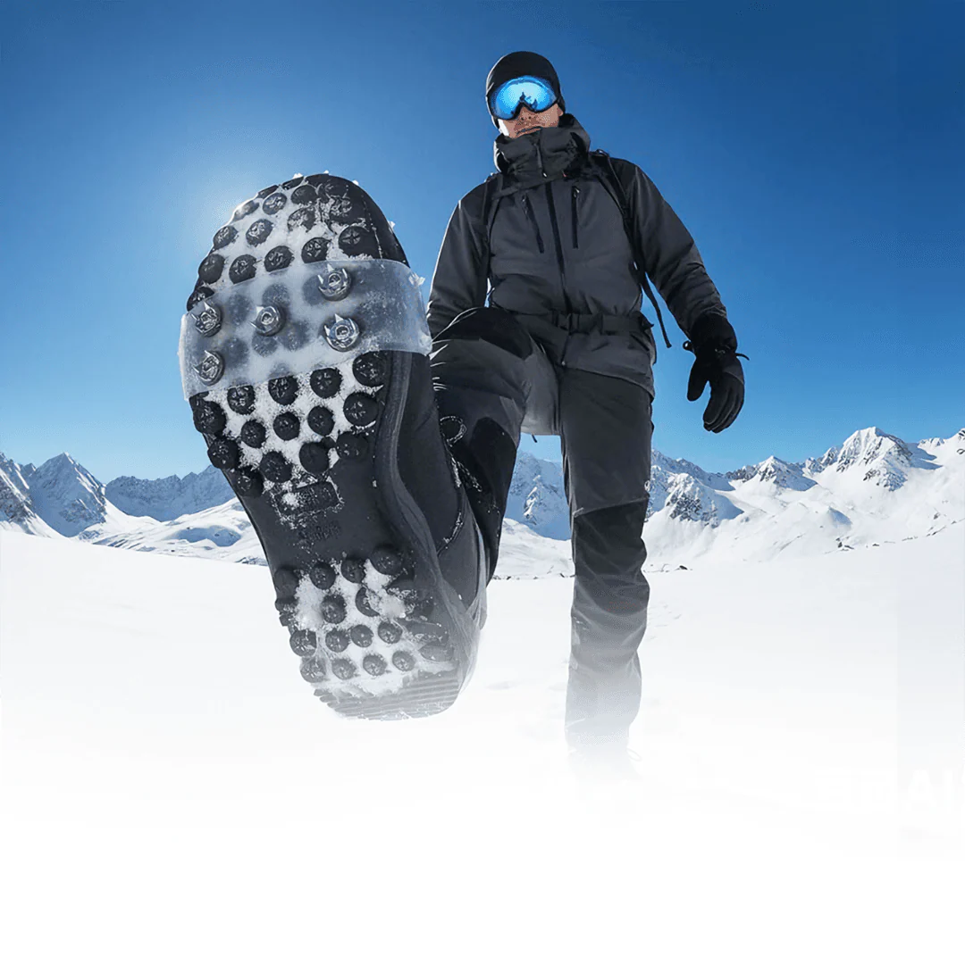 👴🚶🏔️❄️Kup cztery, a cztery dostaniesz gratis🔥Niewidzialne, 5-zębne raki antypoślizgowe, raki do użytku zewnętrznego, odpowiednie do chodzenia po śniegu, wspinaczki górskiej, wspinaczki skałkowej i zimowych, oblodzonych powierzchni, niezbędne dla seniorów.