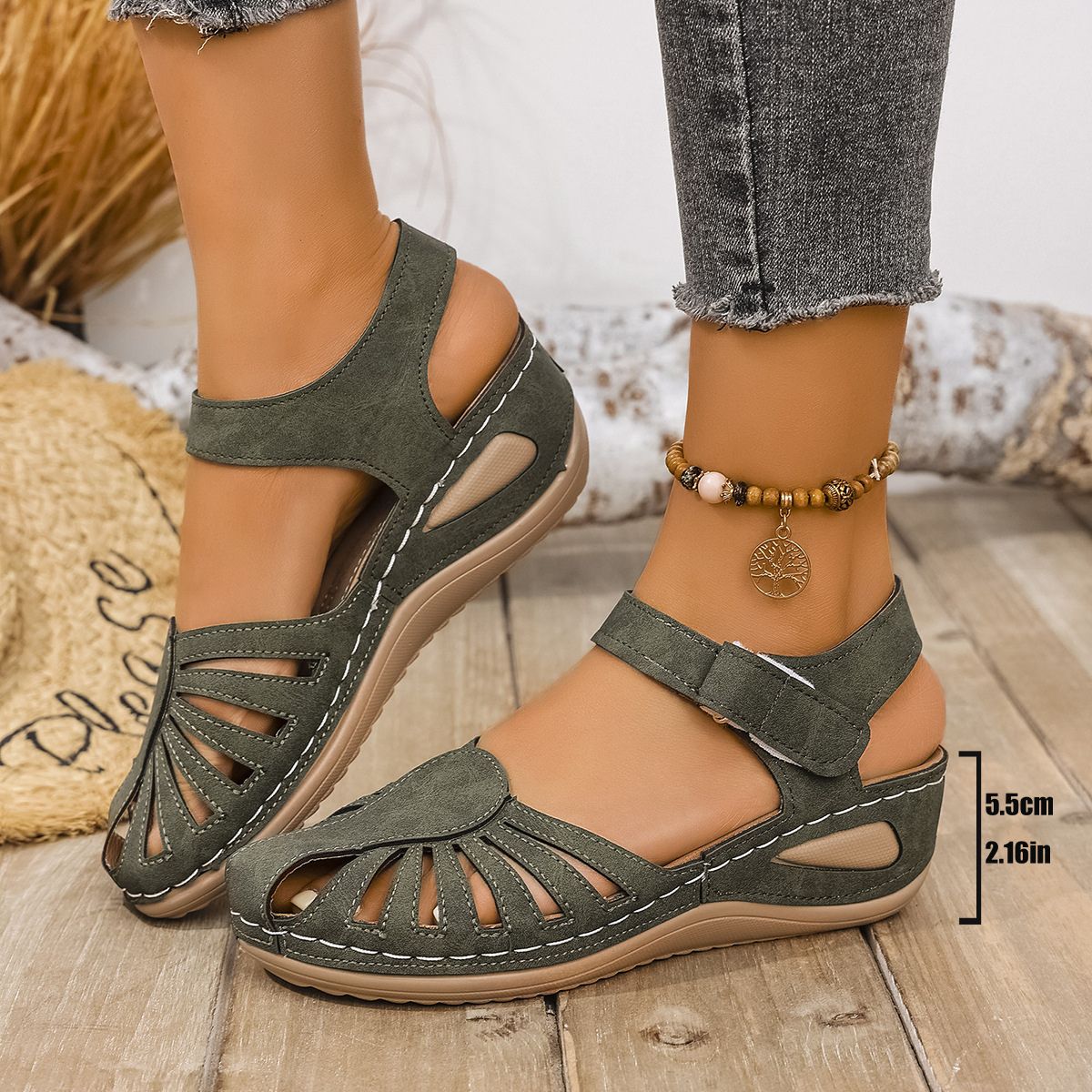 ✨🩰【Promocja sezonowa】【35-43】Damskie wygodne rzymskie sandały z miękkiej skóry