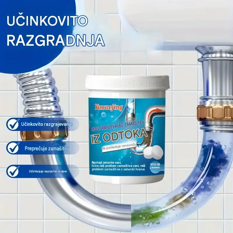 🔥【Kupite 1, dobite 1 gratis】 ❤️ Močne šumeče čistilne tablete, ki hitro raztopijo blokade zaradi mastnih ostankov in odmašijo odtoke; odpravljajo tudi neprijetne vonjave in imajo antibakterijske lastnosti.