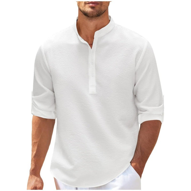 🔥【M–3XL】Męska koszula z mieszanki bawełny i lnu – przewiewna, wygodna, lekka i o luźnym kroju