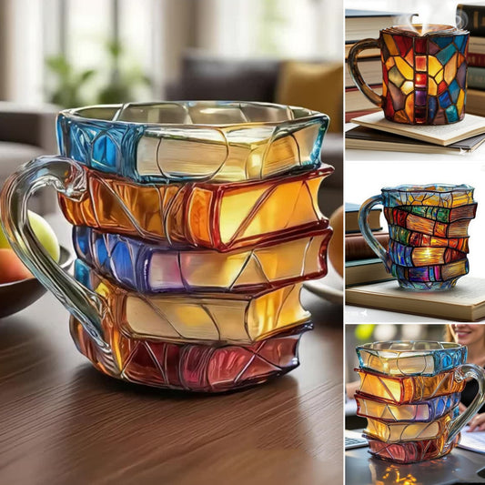 📚3D kubek do kawy malowany w kształcie książki