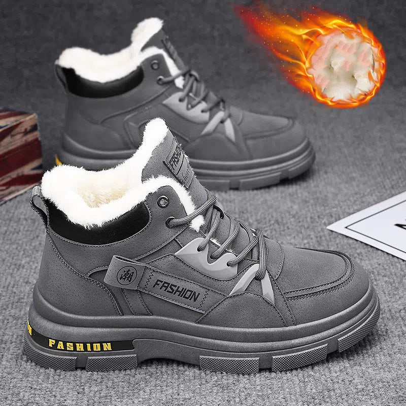 🔥🔥👞【39－44】Νέες ανδρικές χειμωνιάτικες, ζεστές, χοντρές βελούδινες μπότες Martin του 2025