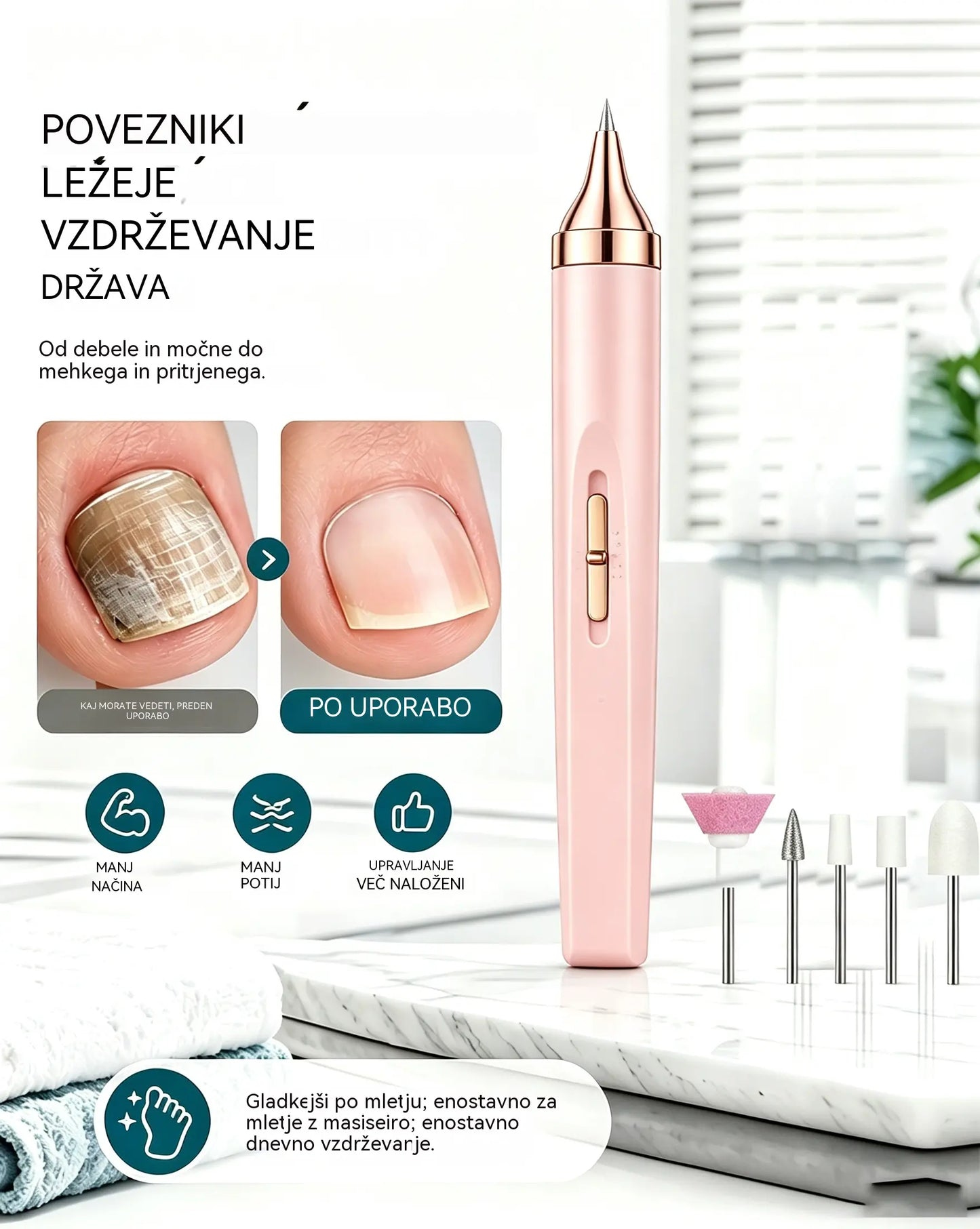 💅👍 Električna pilica za nohte za zdravljenje onihomikoze