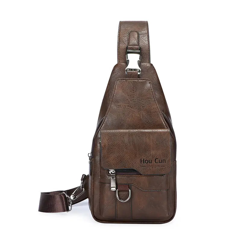 🎒 Vodoodporna torba za čez ramo iz pravega usnja v retro slogu: nepogrešljiv kos za vsakodnevno potovanje.