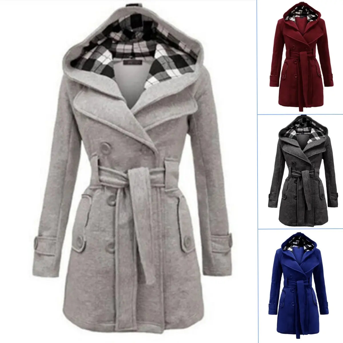 ✨ 【Visoka kakovost】【S-3XL】 Ženska topla jakna s kapuco srednje dolžine