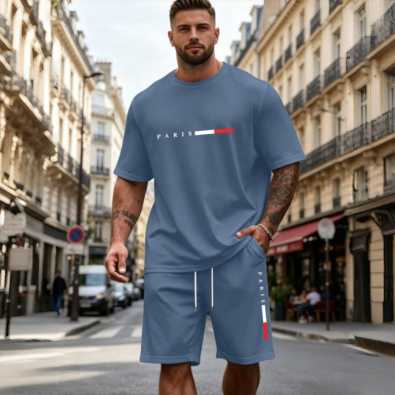 🔥👌【S-5XL】Dwuczęściowy letni zestaw sportowy dla mężczyzn: idealny do noszenia na co dzień i do swobodnego relaksu w domu✅Płatność przy odbiorze