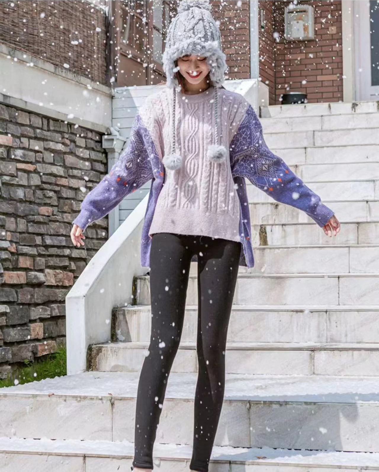 💥 Kúp jeden kus, druhý dostaneš zadarmo! 🔥 [S-5XL] Teplé vlnené legíny, vysoký pás, veľká veľkosť, vysoká elasticita – nevyhnutnosť na jeseň/zimu 2025!