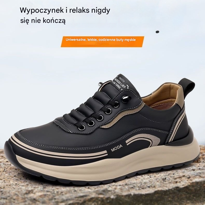 🔥Bestseller 【Rabat 50%】👟【39-45】Wodoodporne i odporne na plamy skórzane trampki z miękką i wygodną podeszwą.