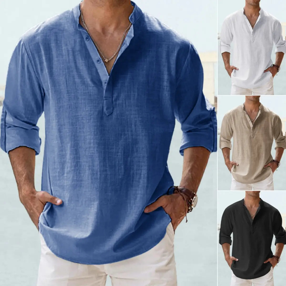 👕😍Zadnji dan - 50 % popust! 【S-5XL】Moške modne srajce iz visokokakovostnega bombaža in lana, zračne in udobne.
